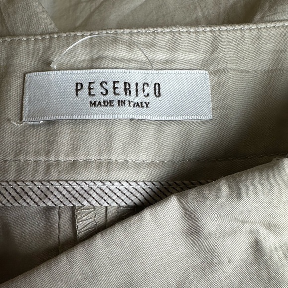 Peserico Women's Classic Pleated Light Tan Cotton Blend‎ Midi Skirt Size 10 - Picture 4 of 6